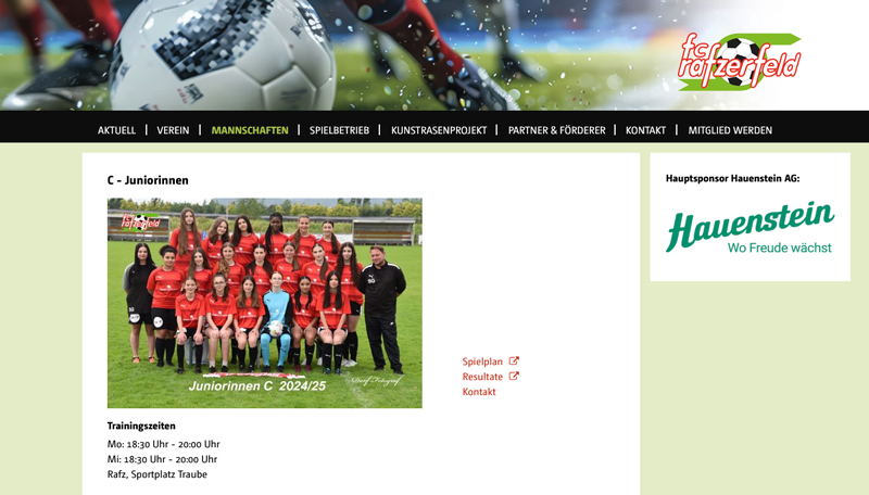 Website FC Rafzerfeld