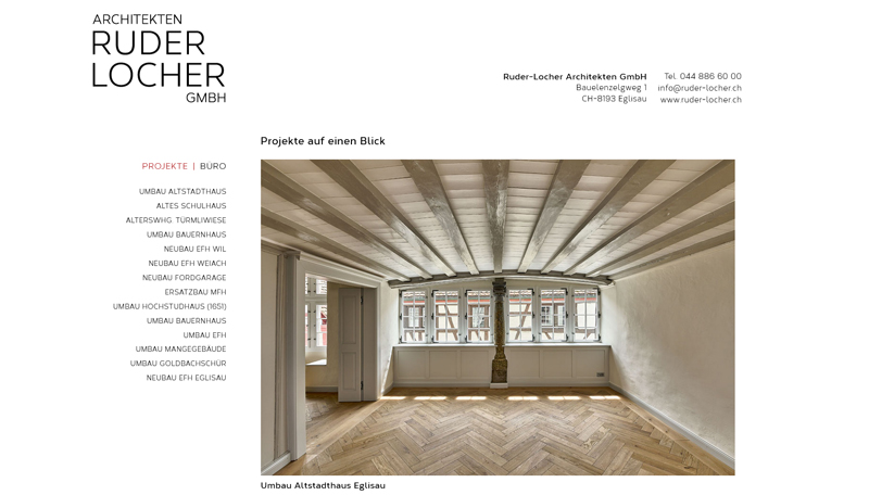 Website Ruder Locher Architekten